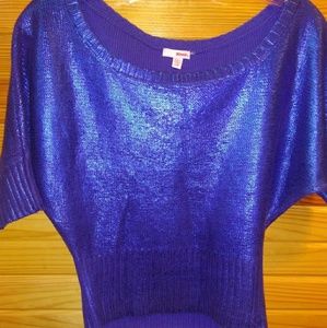 metallic Blue sweater